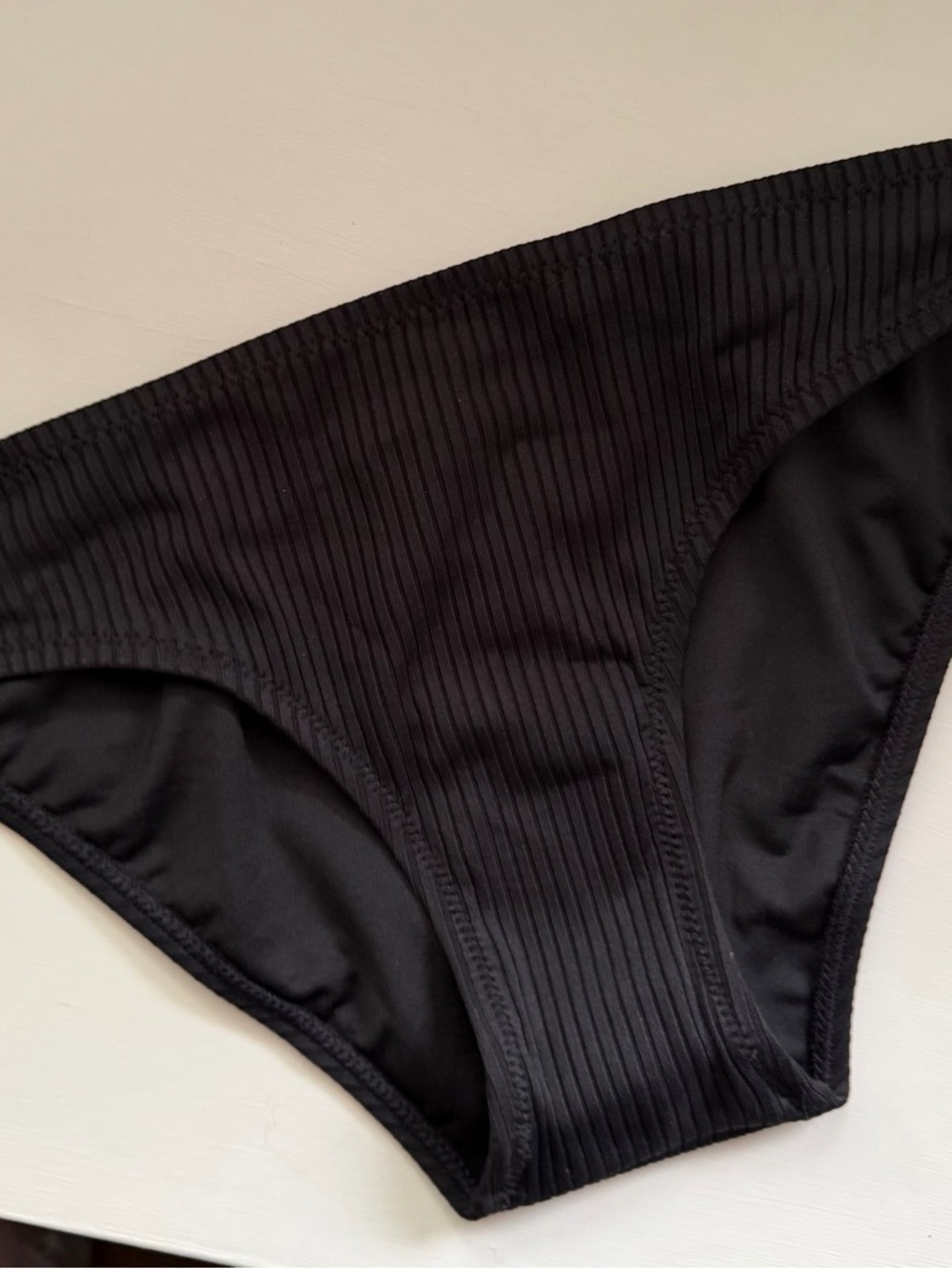 Madewell Black Ribbed Bikini Bottom